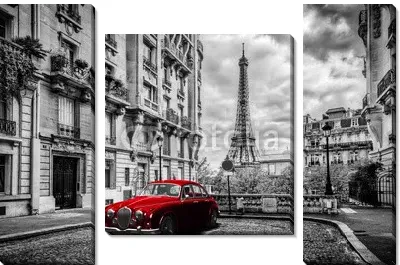 Художественный Париж, Франция. Ретро автомобиль