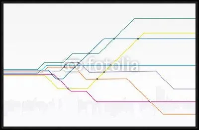 Красочныя карта линий метро