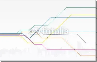 Красочныя карта линий метро