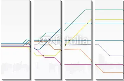 Красочныя карта линий метро