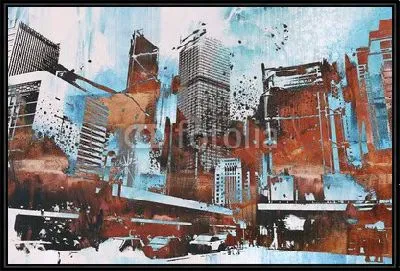 Абстракция город