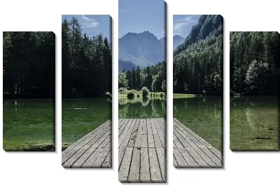 Модульная картина Пирс на озере №2