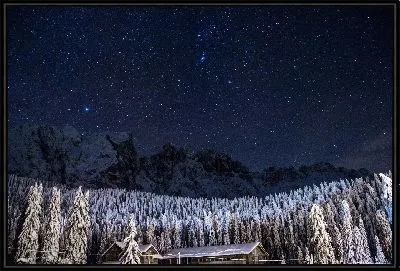 Картина Ночное небо зимой