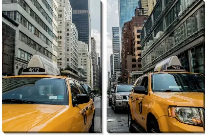 Модульная картина Такси в Нью-Йорке №2