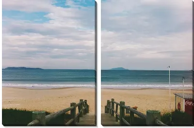 Модульная картина Пирс на пляже