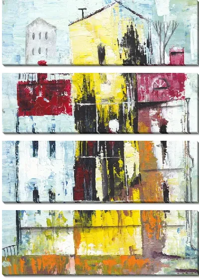 Модульная картина Красочный дом