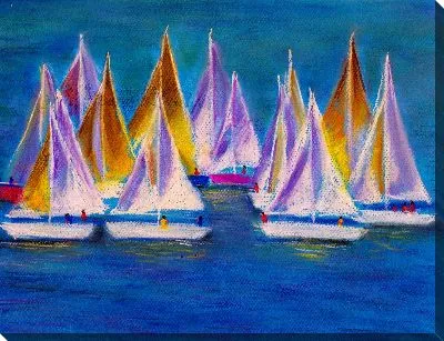 Картина маслом Корабли на море