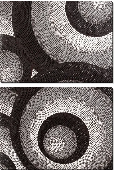 Модульная картина Круглые узоры