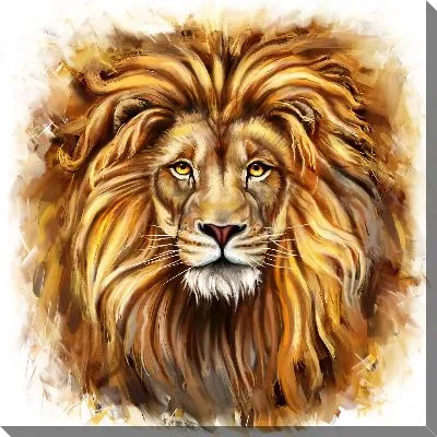 Картина маслом Лев №4