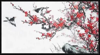 Картина Птицы на ветвях