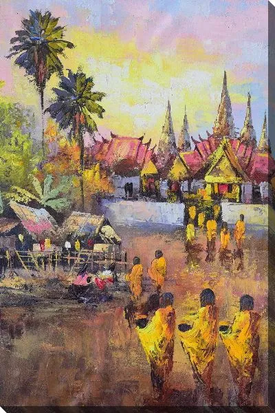 Картина маслом Сбор жителей