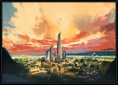 Картина Вид на город №14