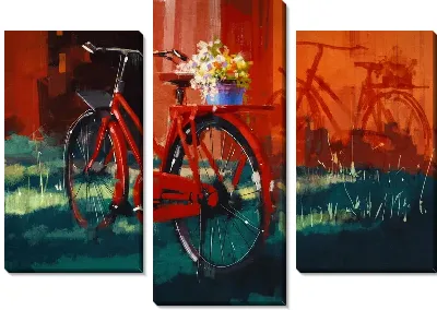Модульная картина Велосипед №4