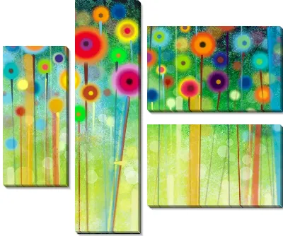 Модульная картина Арт цветы №4