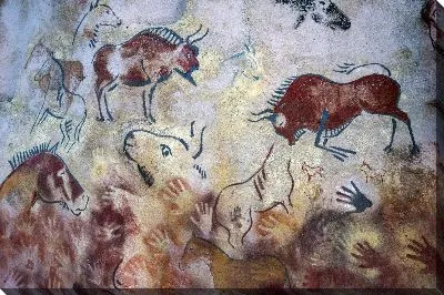 Картина маслом Животные на стене