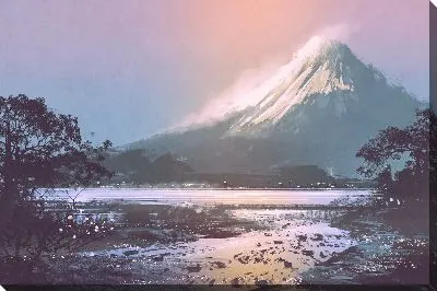 Картина маслом Вид на гору