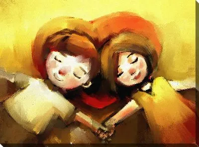 Картина маслом Счастливые дети