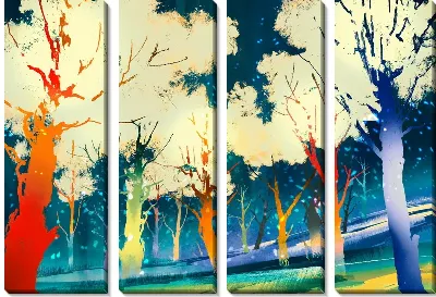 Модульная картина Арт деревья
