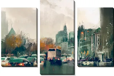 Модульная картина Центр города №2