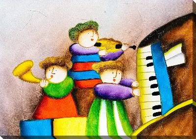 Картина маслом Музыканты №4