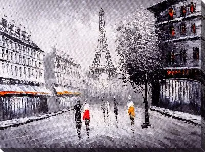 Картина маслом Вечерний Париж