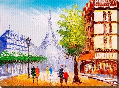 Картина маслом Улица Парижа