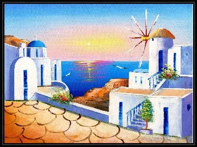 Картина Вид с вершины здания