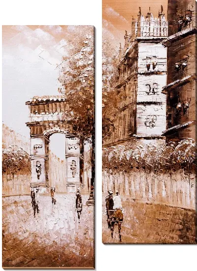 Модульная картина Арка в центре города