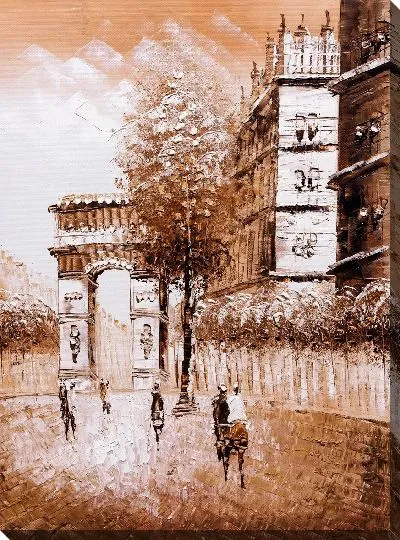 Картина маслом Арка в центре города