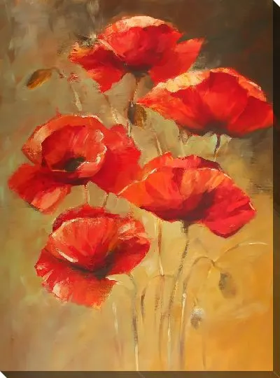 Картина маслом Маки №22