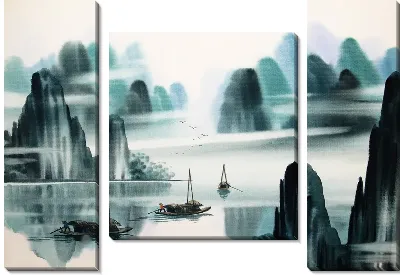 Модульная картина Путешествие между гор