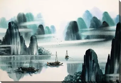 Картина маслом Путешествие между гор