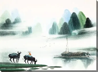 Картина маслом Туманная дорога