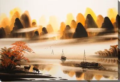 Картина маслом Туман среди гор