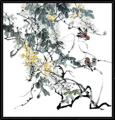 Бабочки на ветвях