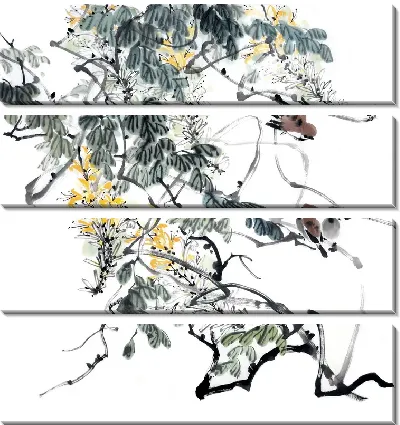 Бабочки на ветвях