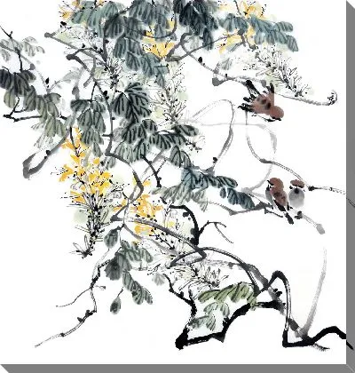 Бабочки на ветвях