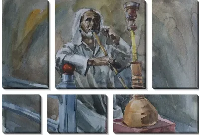 Мужчина с кальяном