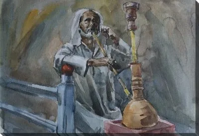 Мужчина с кальяном