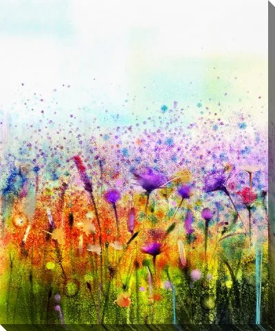 Картина маслом Цветы в поле №11
