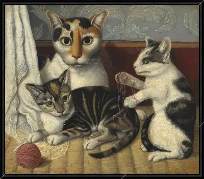 Картина Кошка и котята