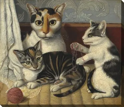 Постер Кошка и котята