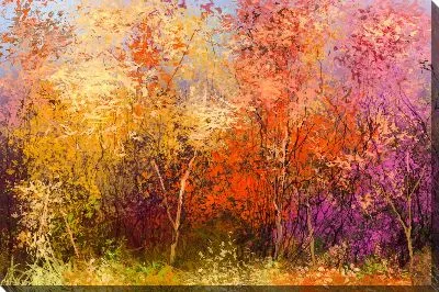 Картина маслом Контрастный лес