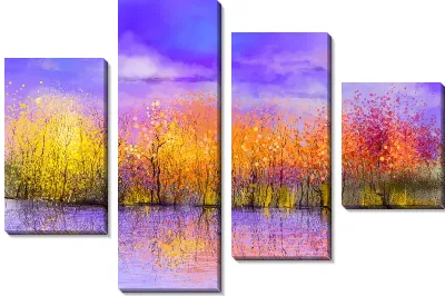 Модульная картина Красочная природа