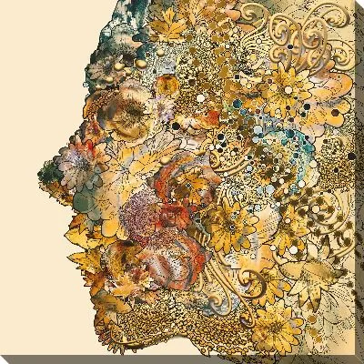 Картина маслом Арт девушка в золоте