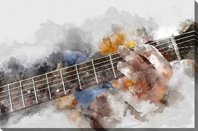 Картина маслом Игра на гитаре №3