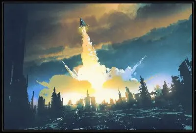 Взлет космического корабля