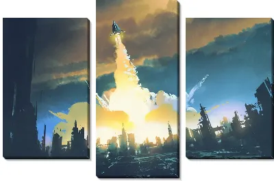 Взлет космического корабля