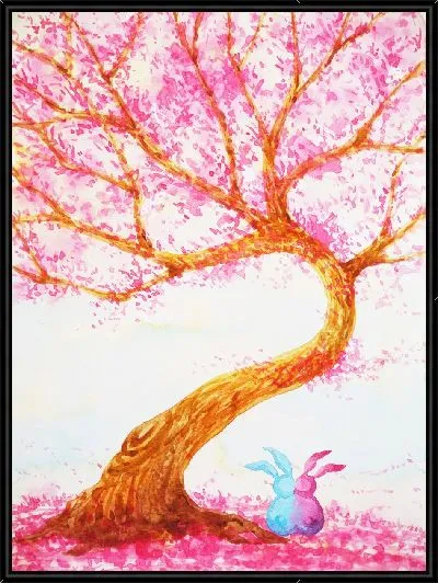 Картина Зайцы под деревом