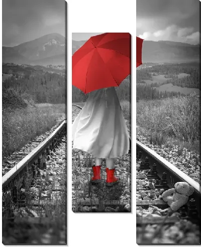 Модульная картина На рельсах